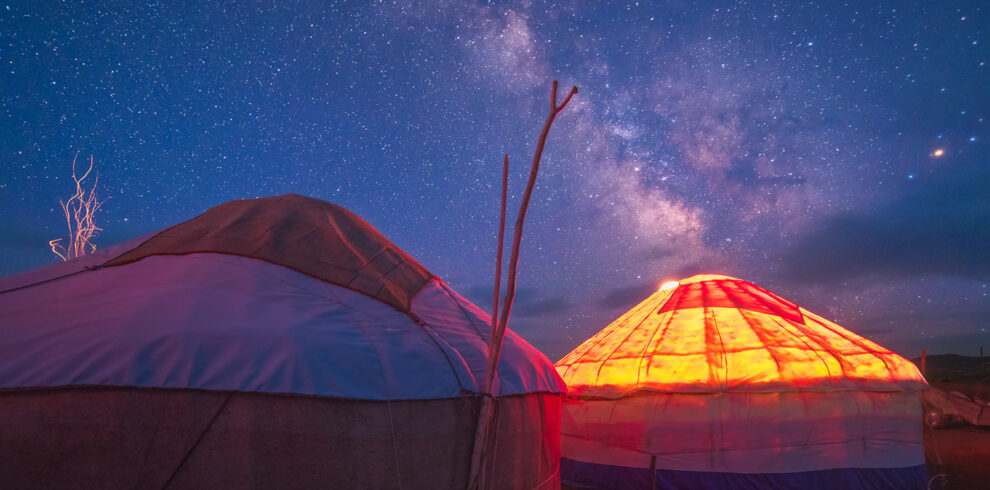 yurts night